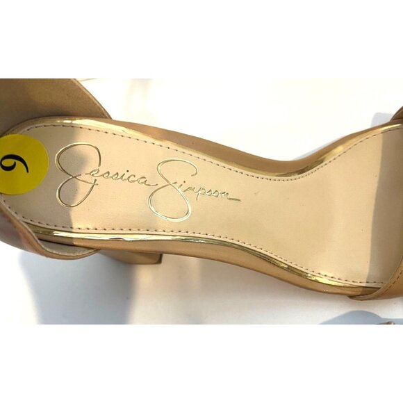 Jessica Simpson Hazzu Tan Ankle Strap Heeled Sandals Size 9 EU 40 - Picture 11 of 11